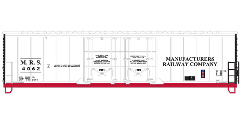Manufacturers Rwy Box Car Evans Dbl Plug Door Decals