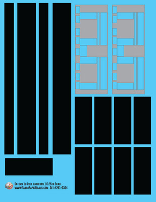 Estes Saturn 1b Roll Pattern 1/125 Scale Decals