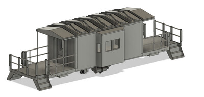 N Scale - CSX Bay Window Transfer Caboose