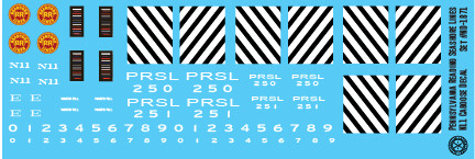 Pennsylvania Reading Seashore Lines N-11 Transfer Caboose Decals