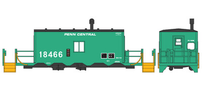 Penn Central N-11 Transfer Caboose No Logo Decals