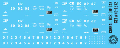 Conrail G38 Ore Car Decals