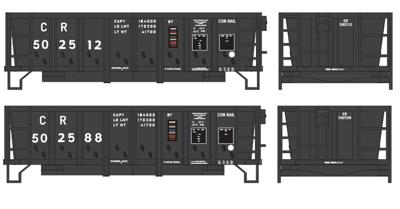 Conrail G38 ex Penn Central Ore Car Decals