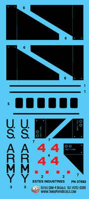 Estes SAM-4 Rocket Decals
