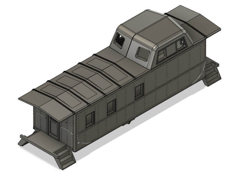 Z Scale Wabash C-18 Caboose