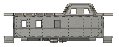 N Scale Wabash C-18 Caboose