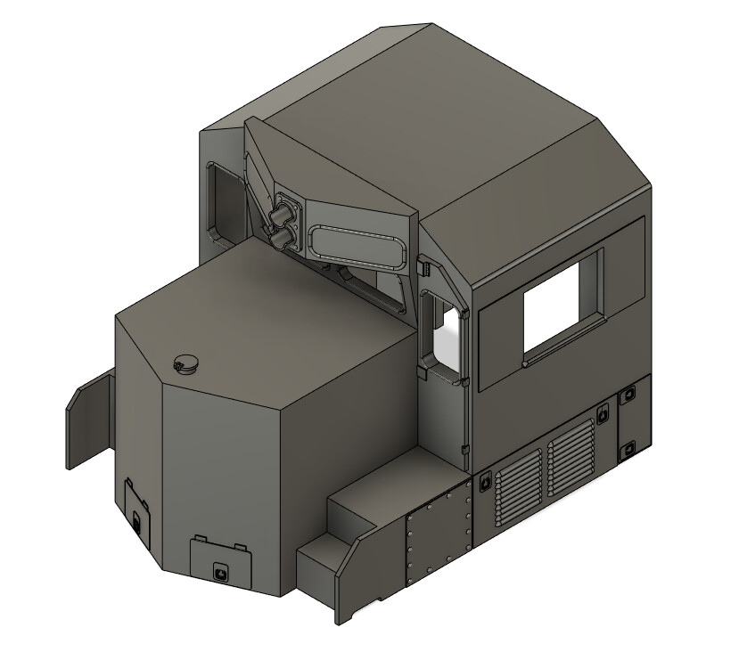 Z Scale Train Parts - Norfolk Southern Admiral Cab