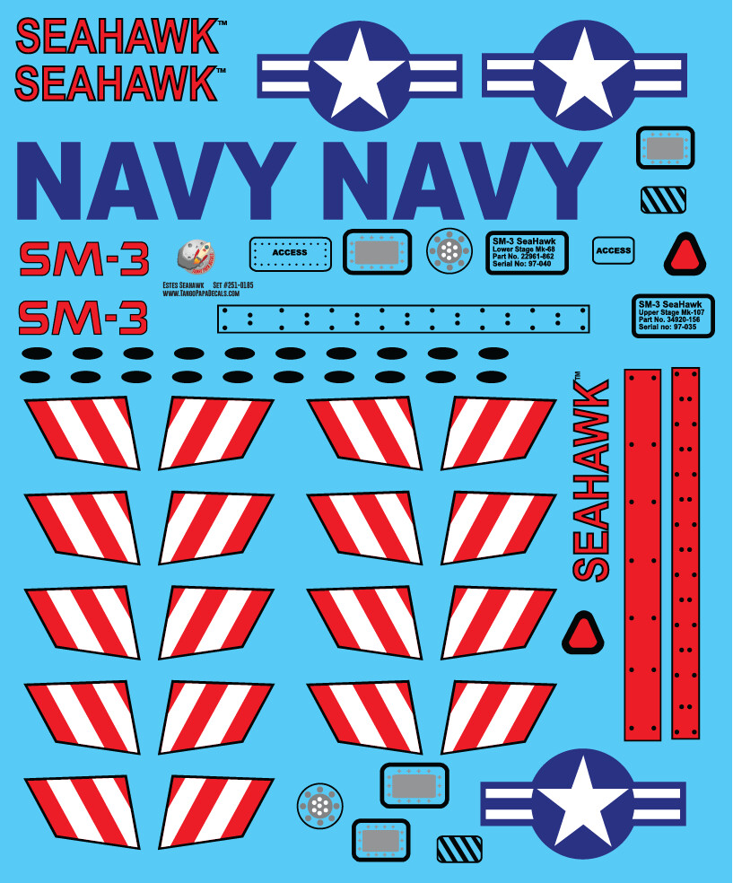Estes Seahawk Decals