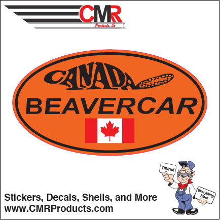 Beavercar Oval Logo Orange Vinyl