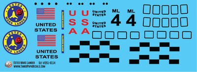 Estes Mars Lander Decal Set