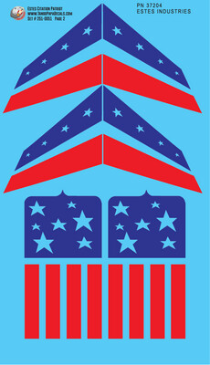 Estes Citation Patriot Decal Set