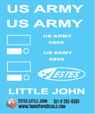 Estes Little John Decals