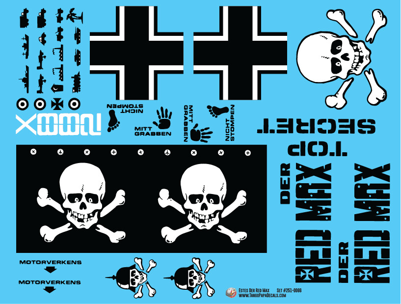Estes Der Red Max Decals (1977)