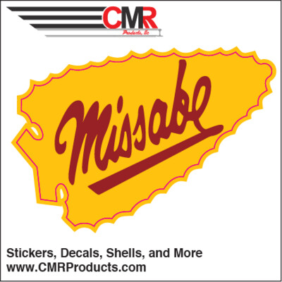 Vinyl Sticker - Duluth, Missabe and Iron Range (DMIR) Arrow Logo Yellow