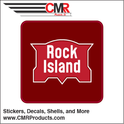 Vinyl Sticker - Rock Island Shield Maroon