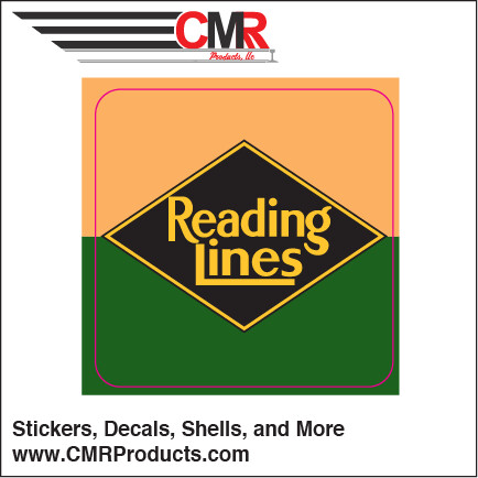 Vinyl Sticker - Reading Lines Yellow Green Logo