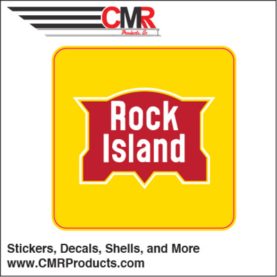 Vinyl Sticker - Rock Island Shield Yellow