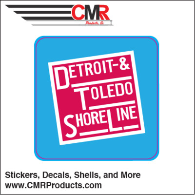 Vinyl Sticker - Detroit Toledo Shore Line Red White Logo