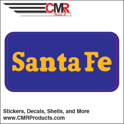 Vinyl Sticker - Santa Fe Blue Yellow Name