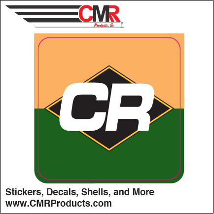 Vinyl Sticker - Conrail ex RDG Patchout Green Yellow Logo