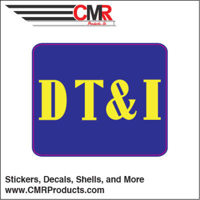 Vinyl Sticker - Detroit Toledo Ironton Initials Dk Blue Logo
