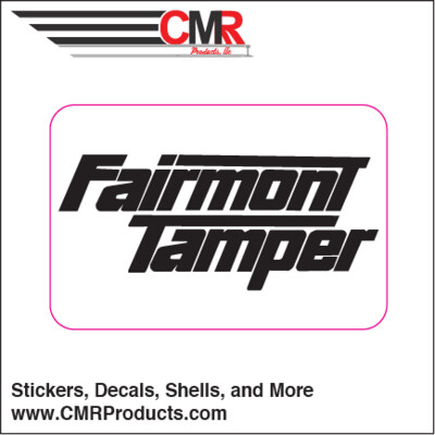 Vinyl Sticker - Fairmont Tamper White Black Logo