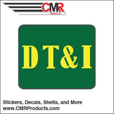 Vinyl Sticker - Detroit Toledo Ironton Initials Dk Green Logo