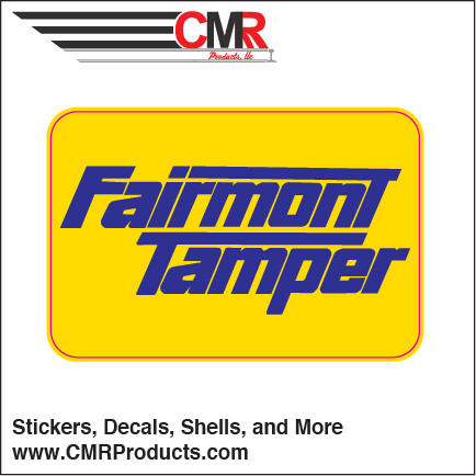 Vinyl Sticker - Fairmont Tamper Yellow Blue Logo