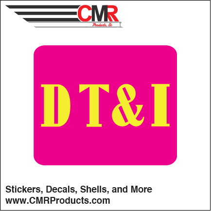 Vinyl Sticker - Detroit Toledo Ironton Initials Pink Logo