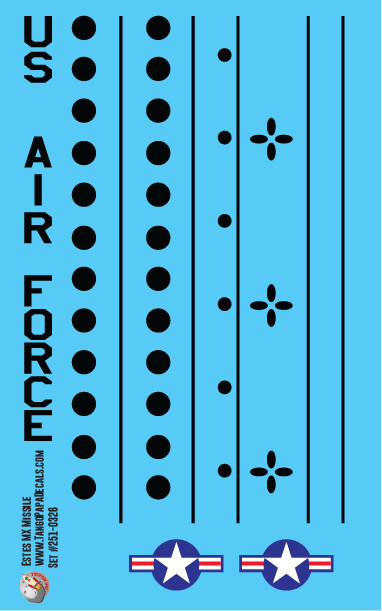 Estes MX Missile Decals