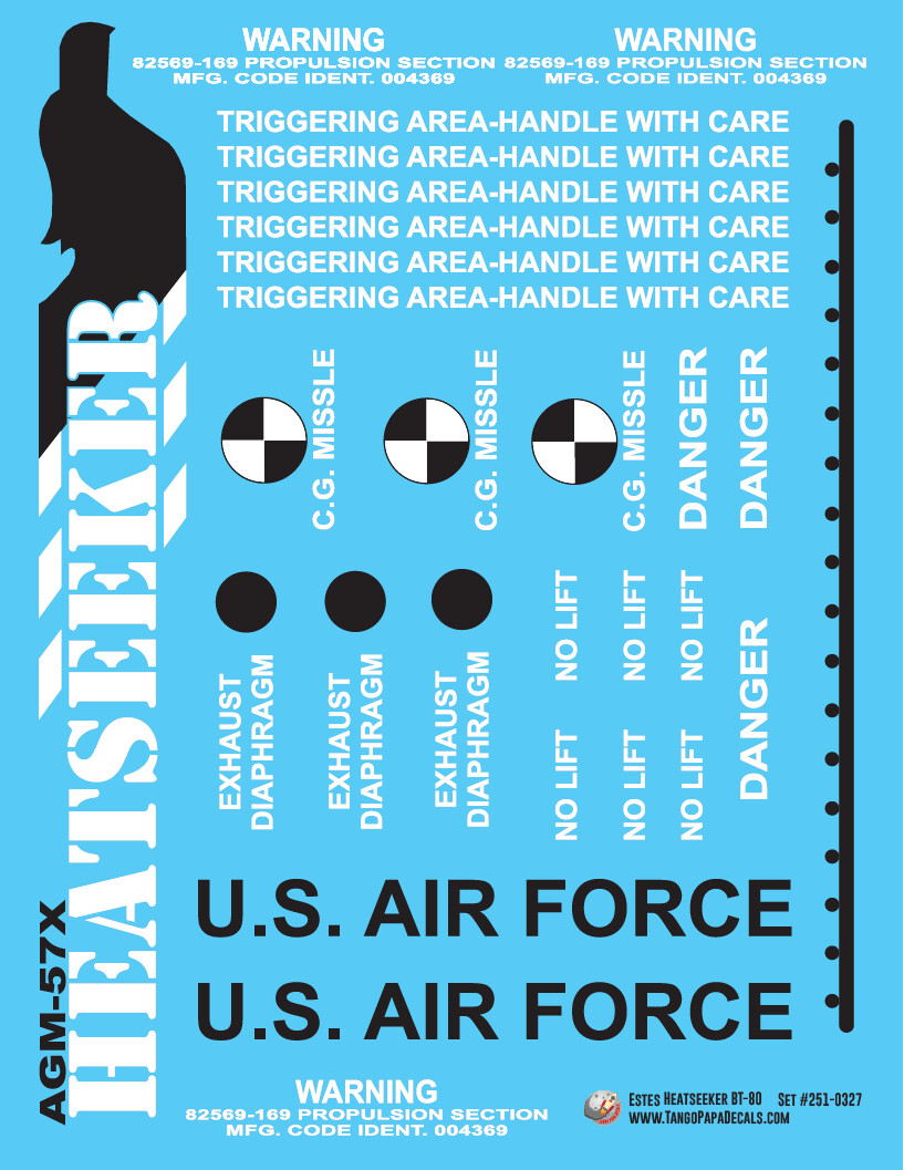 Estes Heatseeker BT-80 Decals
