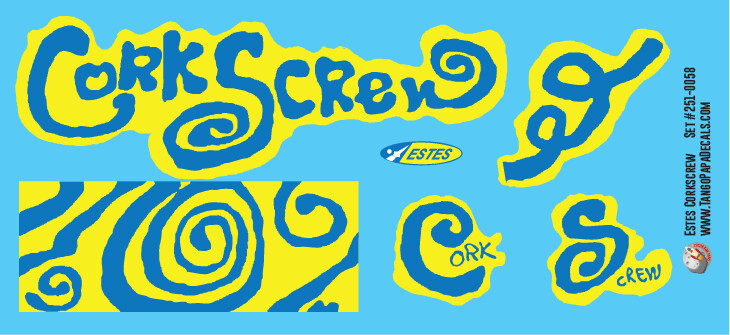 Estes Corkscrew Decal Set