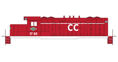 Chicago Centrail GP10 Locomotive Initials Only Decals