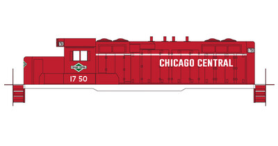 Chicago Centrail GP10 Locomotive Spelled Out Decals
