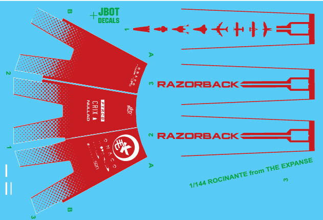 JBOT Decals - Rocinate from the Expanse 1:144