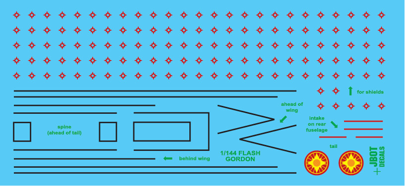 JBOT Decals - Flash Gordon 1/144