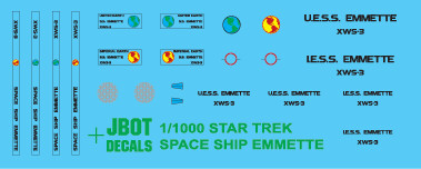 JBOT Decals - 1:1000 Star Trek Emmette