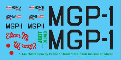 JBOT Decals - 1/144 Mars Grafity Probe 1