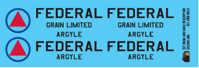 HO Scale - Grain Elevator - Federal (Argyle) Decals