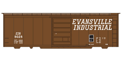 Evansville Industrial Box Car 40ft Name Only Decals