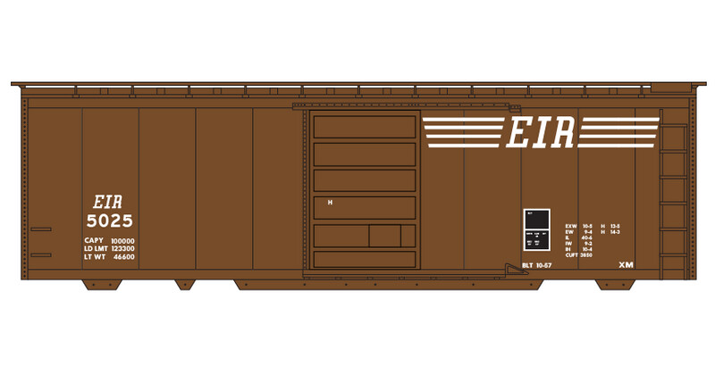 Evansville Industrial Box Car 40ft Wings Only Decals