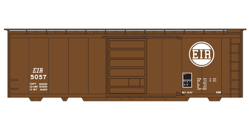 Evansville Industrial Box Car 40ft Logo Only Decals