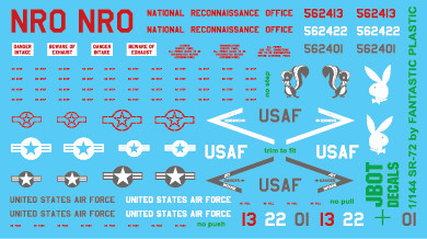 JBOT Decals - SR-72 1/144 Version 2