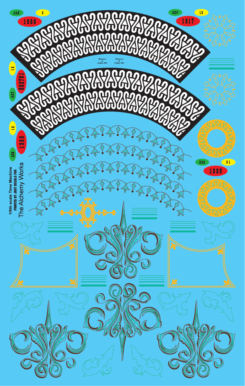 Time Machine Decals 1/6 Scale