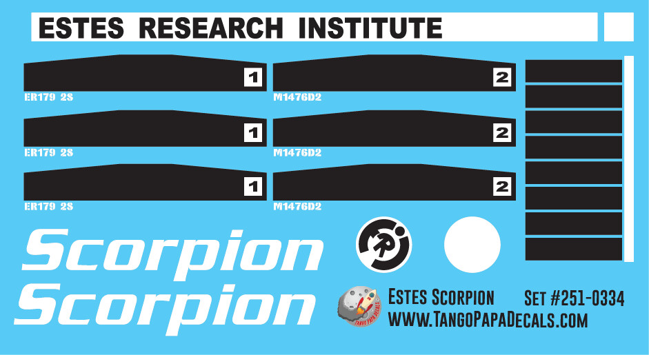 Estes Scorpion Decals