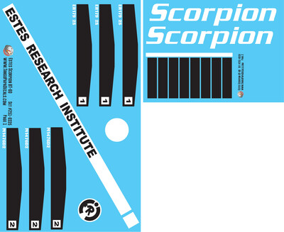 Estes Scorpion Decals BT-60