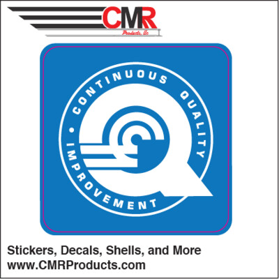 Vinyl Sticker - Conrail Quality Improvement Logo Blue White