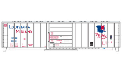 Louisiana Midland 50ft Box Car Decals
