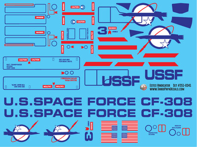 Estes Vindicator Decal Set