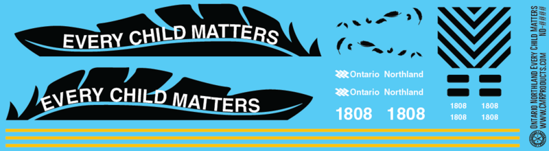 Ontario Northern Locomotive Every Child Matters Decal